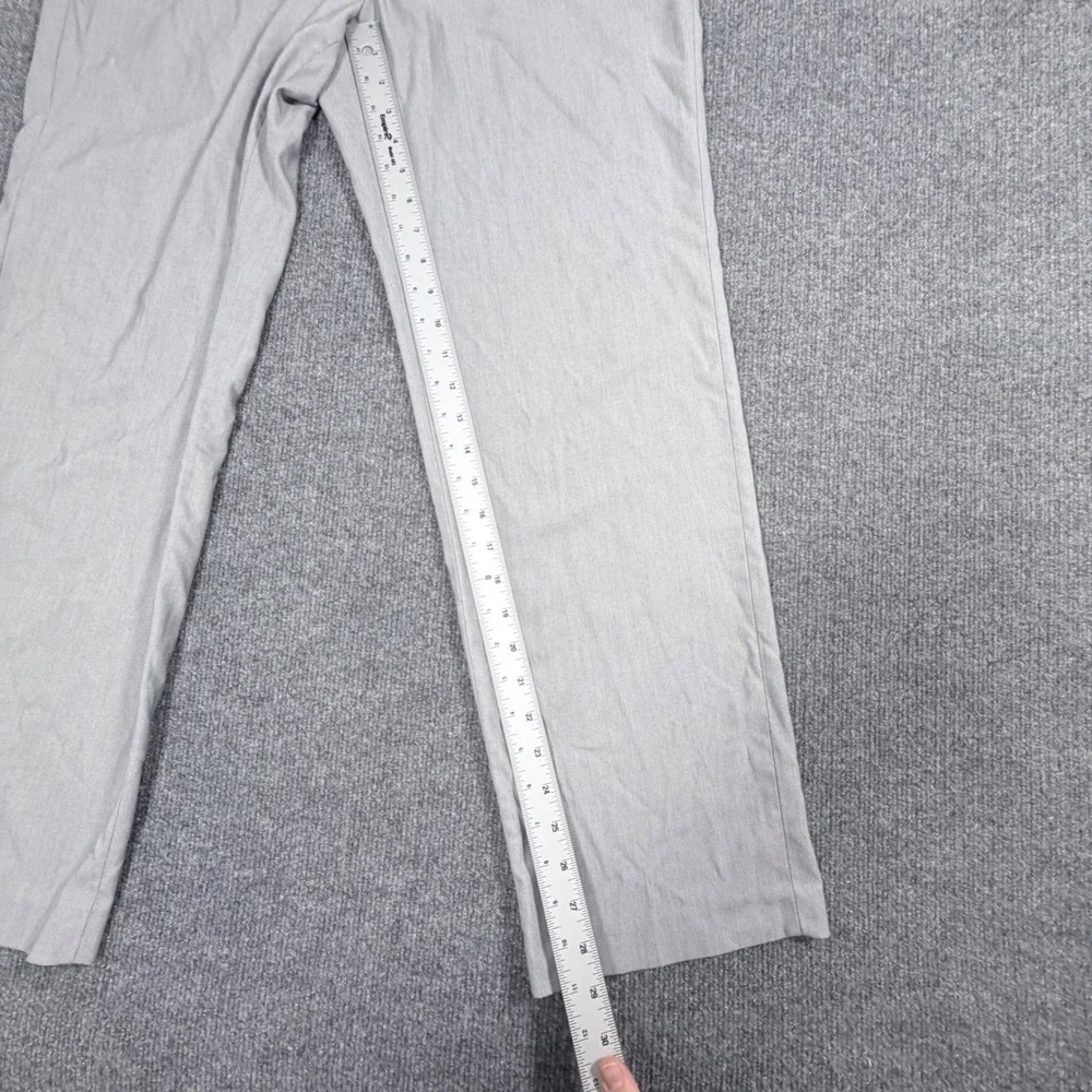 Van Heusen Mens Straight Fit Dress Pants Light Gray 33x30 Stretch Trousers